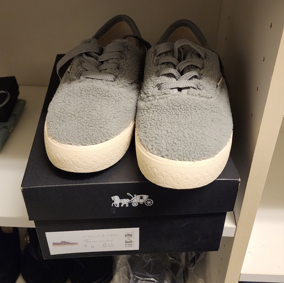 Coach Citysole Fleece Skater Style Sneakers Sz 7 Women's - Picture 11 of 15